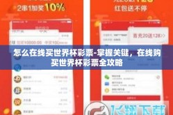 怎么在线买世界杯彩票-掌握关键，在线购买世界杯彩票全攻略