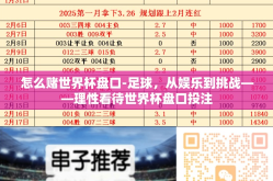 怎么赌世界杯盘口-足球，从娱乐到挑战——理性看待世界杯盘口投注