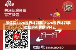 微信买2026世界杯彩票-2026世界杯彩票，微信购彩的数字风云