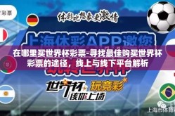 在哪里买世界杯彩票-寻找最佳购买世界杯彩票的途径，线上与线下平台解析