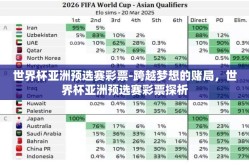 世界杯亚洲预选赛彩票-跨越梦想的赌局，世界杯亚洲预选赛彩票探析