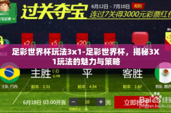 足彩世界杯玩法3x1-足彩世界杯，揭秘3X1玩法的魅力与策略