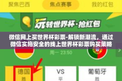 微信网上买世界杯彩票-解锁新潮流，通过微信实施安全的线上世界杯彩票购买策略