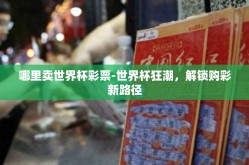 哪里卖世界杯彩票-世界杯狂潮，解锁购彩新路径