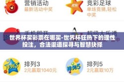世界杯买彩票在哪买-世界杯狂热下的理性投注，合法渠道探寻与智慧抉择