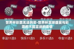 世界杯彩票无法购买-世界杯足球盛宴与彩票的不能言说的遗憾
