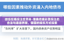 微信在哪投注世界杯-准确把握彩票投注的合法与道德界限，健国的娱乐方式探索