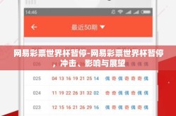 网易彩票世界杯暂停-网易彩票世界杯暂停，冲击、影响与展望