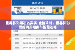 世界杯彩票怎么卖买-全能攻略，世界杯彩票的购买指南与智慧选择