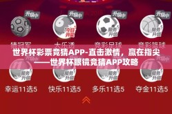 世界杯彩票竞猜APP-直击激情，赢在指尖——世界杯眼镜竞猜APP攻略