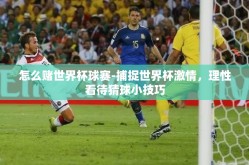 怎么赌世界杯球赛-捕捉世界杯激情，理性看待猜球小技巧