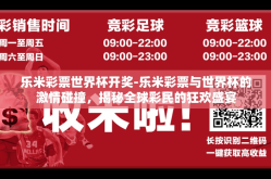 乐米彩票世界杯开奖-乐米彩票与世界杯的激情碰撞，揭秘全球彩民的狂欢盛宴
