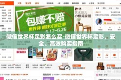 微信世界杯足彩怎么买-微信世界杯足彩，安全、高效购买指南
