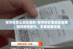 世界杯怎么买彩票的-世界杯彩票购买指南，如何理性参与，享受观赛乐趣