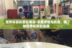 世界杯买彩票在哪买-享受激情与机遇，揭秘世界杯购彩渠道
