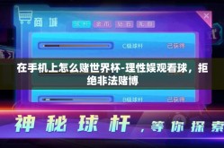 在手机上怎么赌世界杯-理性娱观看球，拒绝非法赌博