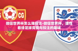微信世界杯怎么赌投注-微信世界杯，理性看待足球竞猜与投注的趣味