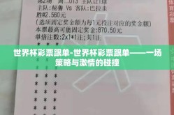 世界杯彩票跟单-世界杯彩票跟单——一场策略与激情的碰撞