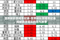 世界杯彩票赔率纪录-世界杯彩票赔率纪录，揭秘数字背后的非凡故事