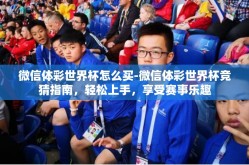 微信体彩世界杯怎么买-微信体彩世界杯竞猜指南，轻松上手，享受赛事乐趣