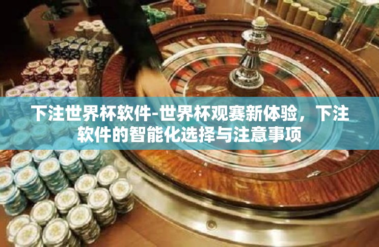 下注世界杯软件-世界杯观赛新体验，下注软件的智能化选择与注意事项