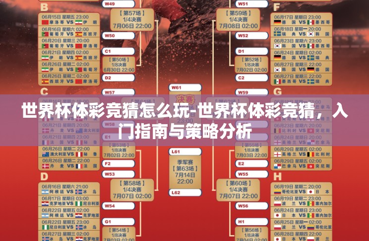 世界杯体彩竞猜怎么玩-世界杯体彩竞猜，入门指南与策略分析