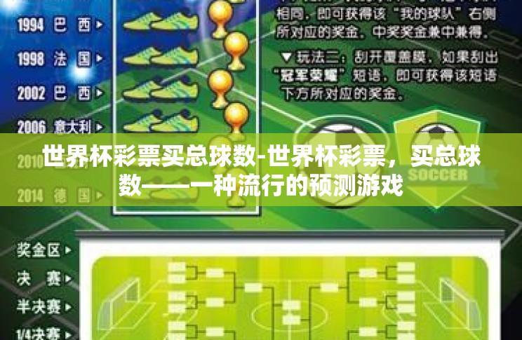 世界杯彩票买总球数-世界杯彩票，买总球数——一种流行的预测游戏
