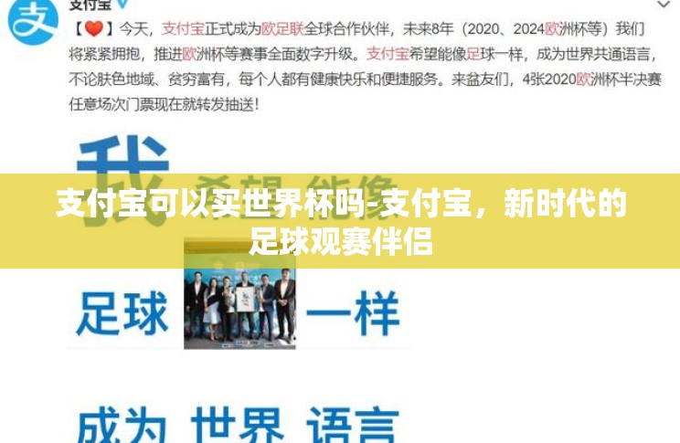 支付宝可以买世界杯吗-支付宝,新时代的足球观赛伴侣 支付宝可以买世界杯吗-支付宝,新时代的足球观赛伴侣