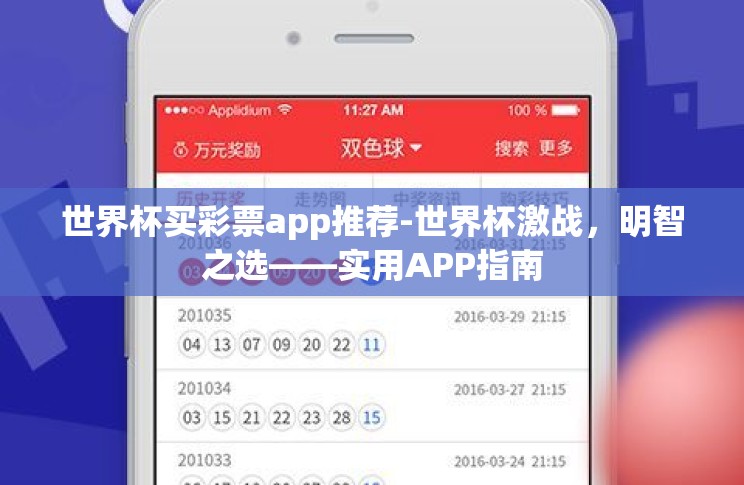 世界杯买彩票app推荐-世界杯激战，明智之选——实用APP指南