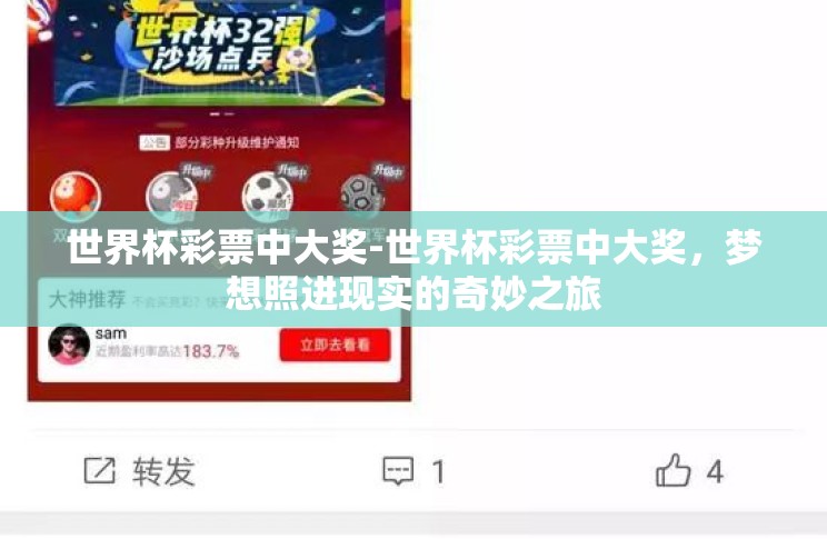 世界杯彩票中大奖-世界杯彩票中大奖,梦想照进现实的奇妙之旅 世界杯彩票中大奖-世界杯彩票中大奖,梦想照进现实的奇妙之旅