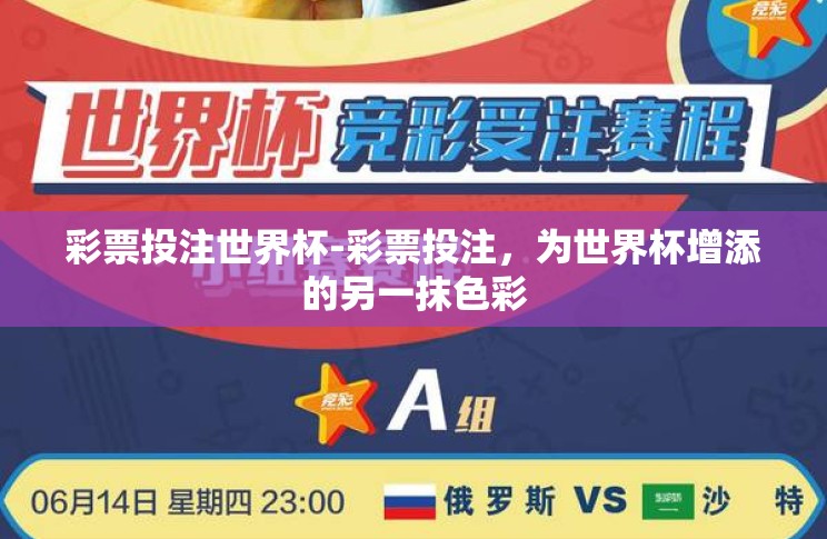 彩票投注世界杯-彩票投注，为世界杯增添的另一抹色彩