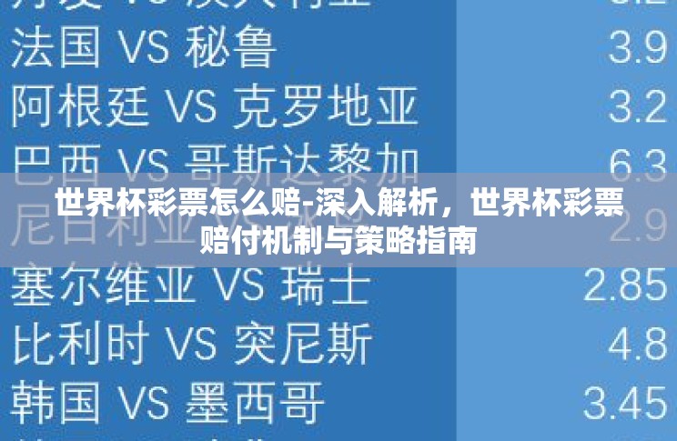世界杯彩票怎么赔-深入解析，世界杯彩票赔付机制与策略指南
