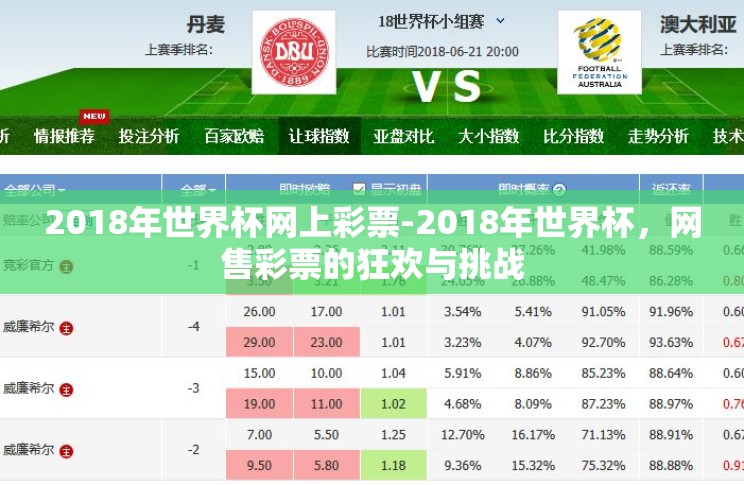 2018年世界杯网上彩票-2018年世界杯，网售彩票的狂欢与挑战