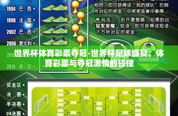 世界杯体育彩票夺冠-世界杯足球盛宴,体育彩票与夺冠激情的碰撞 世界杯体育彩票夺冠-世界杯足球盛宴,体育彩票与夺冠激情的碰撞
